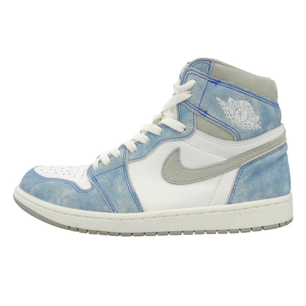 NIKE ナイキ 555088-402 【フェイクバスターズ鑑定済】 Air Jordan 1 High OG Hyper Royal エアジョーダン1 ハイ OG ハイパーロイヤル  ハイカットスニーカー ホワイト系 ライトブルー系 28.5cm【中古】