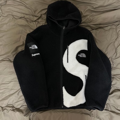 シュプリーム ザノースフェイス エス ロゴ フーデッド フリース ジャケット "ブラック"(木村拓哉着用)