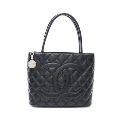 シャネル CHANEL 復刻トート トートバッグ バッグ キャビアスキン(グレインドカーフ) レディース ブラック系 A01804 【中古】