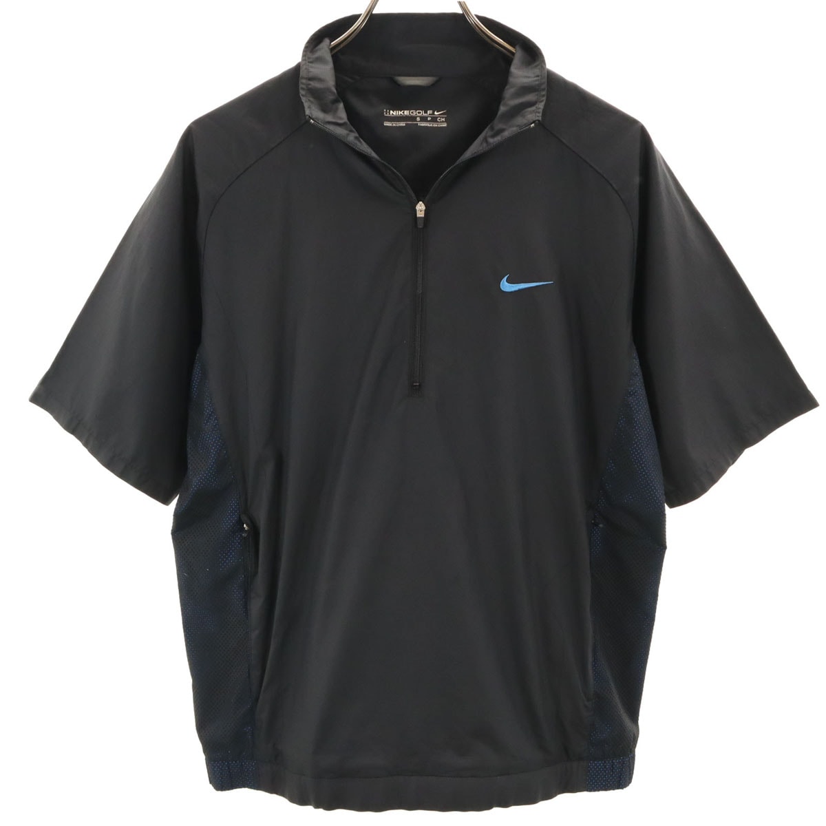 NIKE GOLF ナイキゴルフ ハーフジップ ウインドブレーカー S ブラック プルオーバー