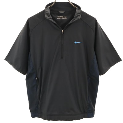 NIKE GOLF ナイキゴルフ ハーフジップ ウインドブレーカー S ブラック プルオーバー