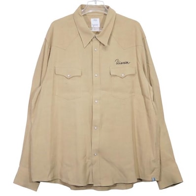 VISVIM ビスビム 24AW FOUR CORNERS L/S 0124205011011 ヴィズヴィム フォーコーナーズ シャツ ロングスリーブ ベージュ 長袖 サイズ4