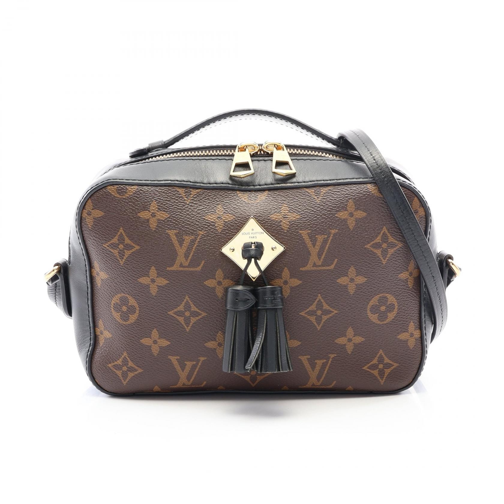 ルイ・ヴィトン LOUIS VUITTON サントンジュ 2WAY ショルダーバッグ バッグ PVCコーティングキャンバス レザー モノグラム ノワール レディース ブラウン系 / ブラック系 M43555 【中古】