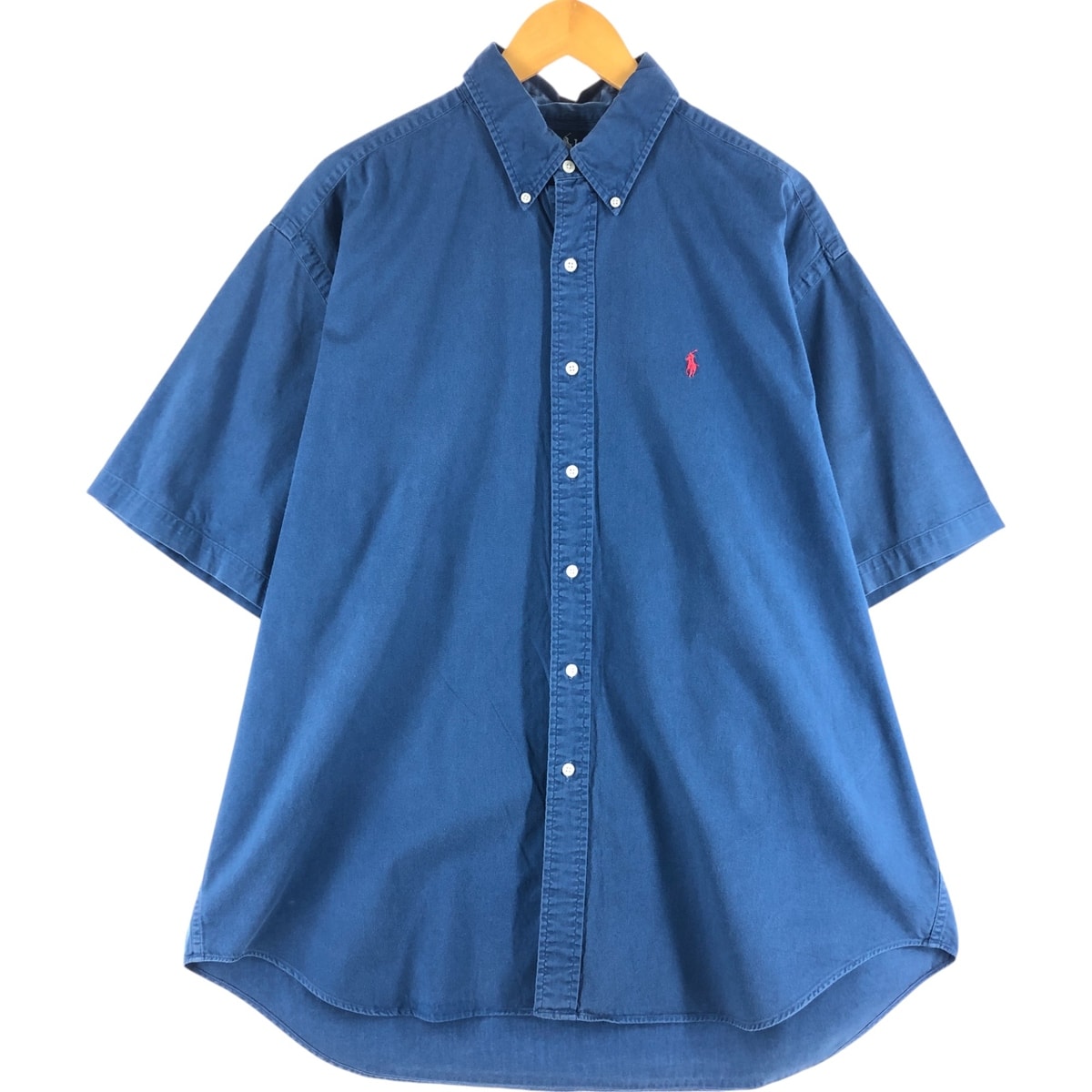 古着 ラルフローレン Ralph Lauren BLAKE 半袖 ボタンダウンシャツ メンズXL相当/eaa533022