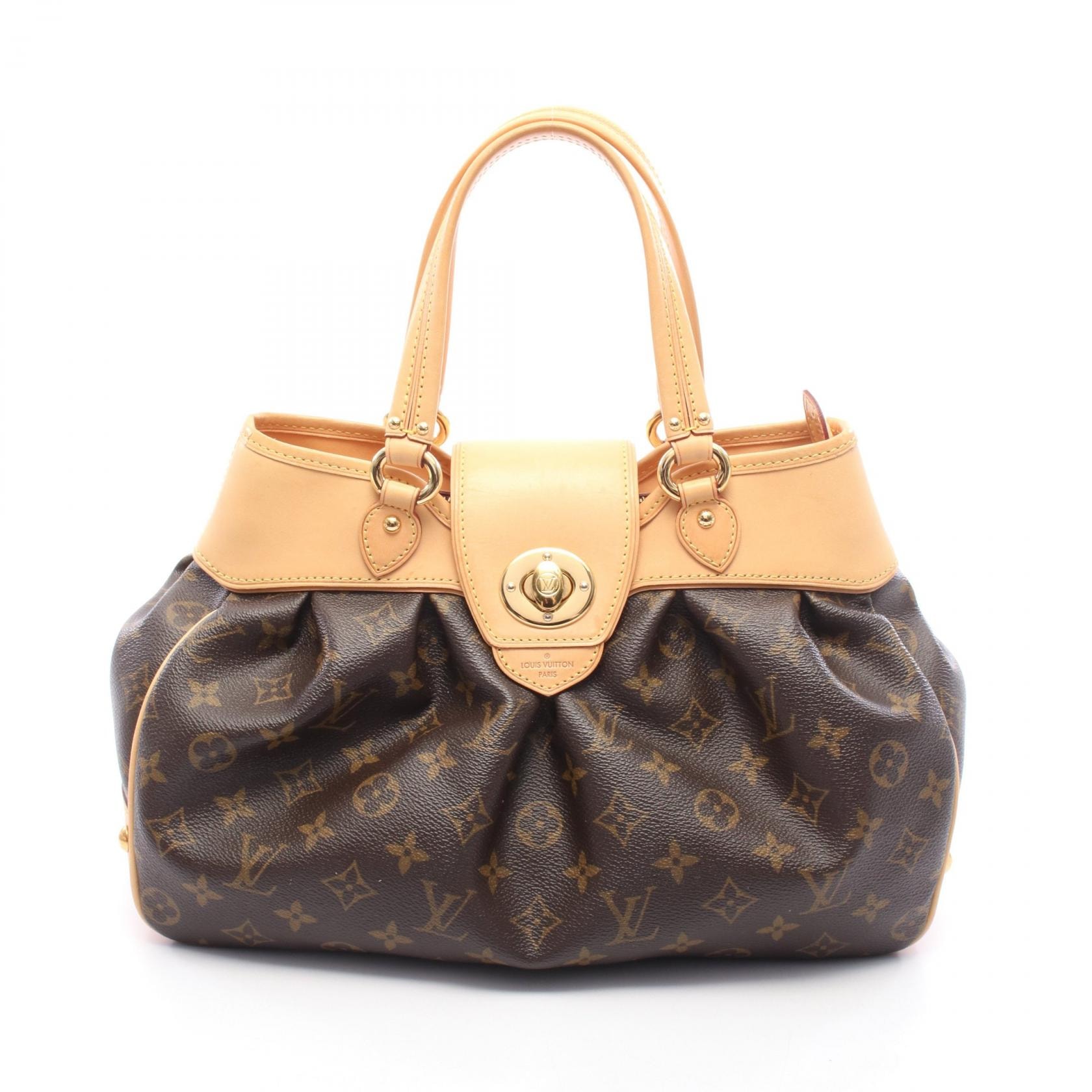 ルイ・ヴィトン LOUIS VUITTON ボエシPM モノグラム ハンドバッグ バッグ PVCコーティングキャンバス レザー モノグラム レディース ブラウン系 M45715 【中古】