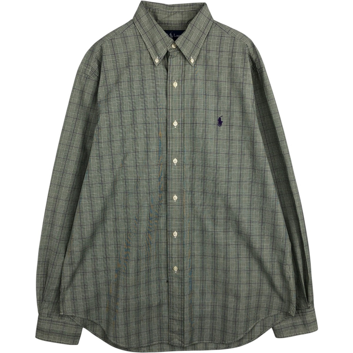 古着 ラルフローレン Ralph Lauren CLASSIC FIT クラシックフィット 長袖 ボタンダウンチェックシャツ メンズL相当/eaa631829