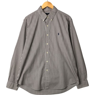 古着 ラルフローレン Ralph Lauren 長袖 ボタンダウンストライプシャツ メンズXL相当/eaa563149