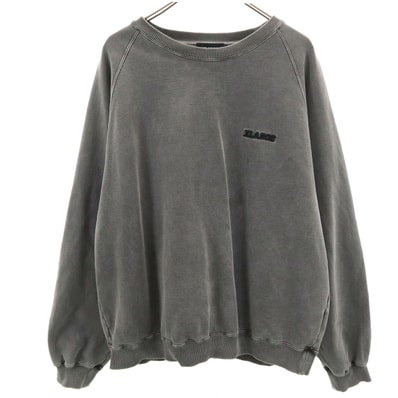 XLARGE エクストララージ 長袖 オーバーダイ加工 スウェット トレーナー L グレー