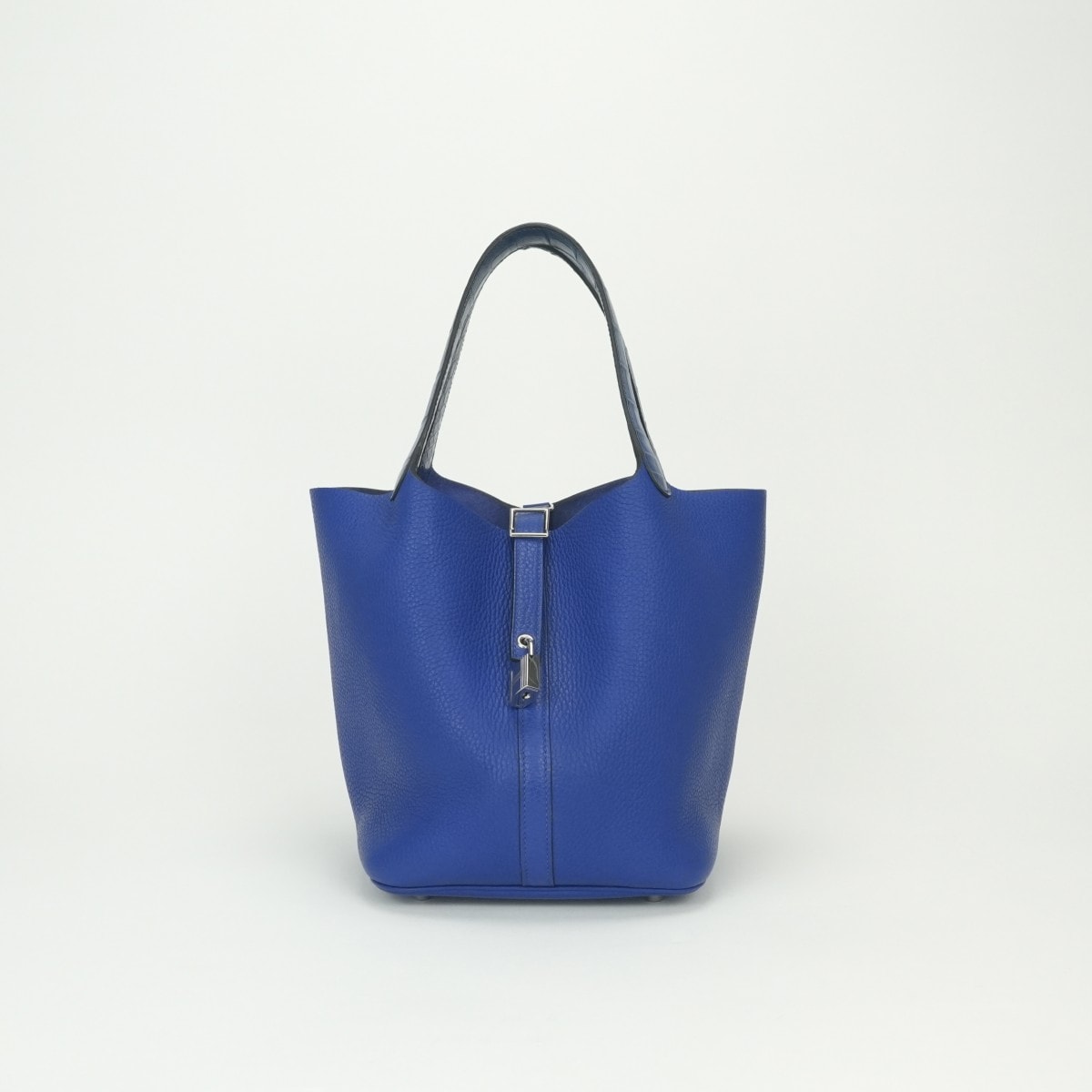 エルメス HERMES ピコタンロックMM タッチ ピコタンロック MM ピコタンロック22 バッグ トートバッグ トリヨンクレマンス アリゲーター クロコダイル ブルーエレクトリック Blueelectric ブルー Blue