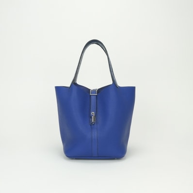 エルメス HERMES ピコタンロックMM タッチ ピコタンロック MM ピコタンロック22 バッグ トートバッグ トリヨンクレマンス アリゲーター クロコダイル ブルーエレクトリック Blueelectric ブルー Blue