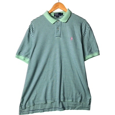 古着 ラルフローレン Ralph Lauren POLO by Ralph Lauren 半袖 ボーダー ポロシャツ メンズXL相当/eaa572966