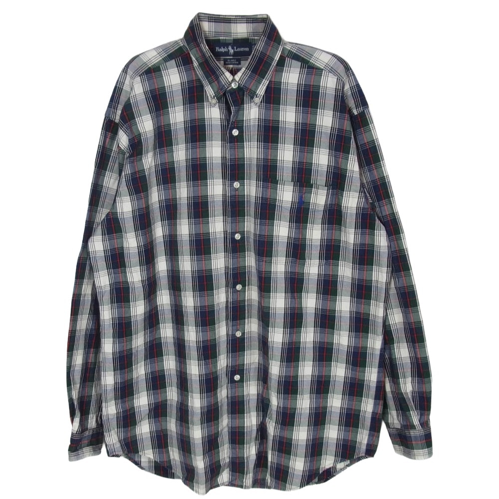 RALPH LAUREN ラルフローレン BLAIRE ブレアー チェック 長袖 シャツ グリーン系 M【中古】