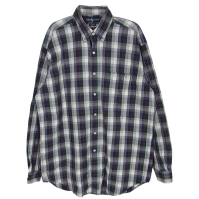 RALPH LAUREN ラルフローレン BLAIRE ブレアー チェック 長袖 シャツ グリーン系 M【中古】