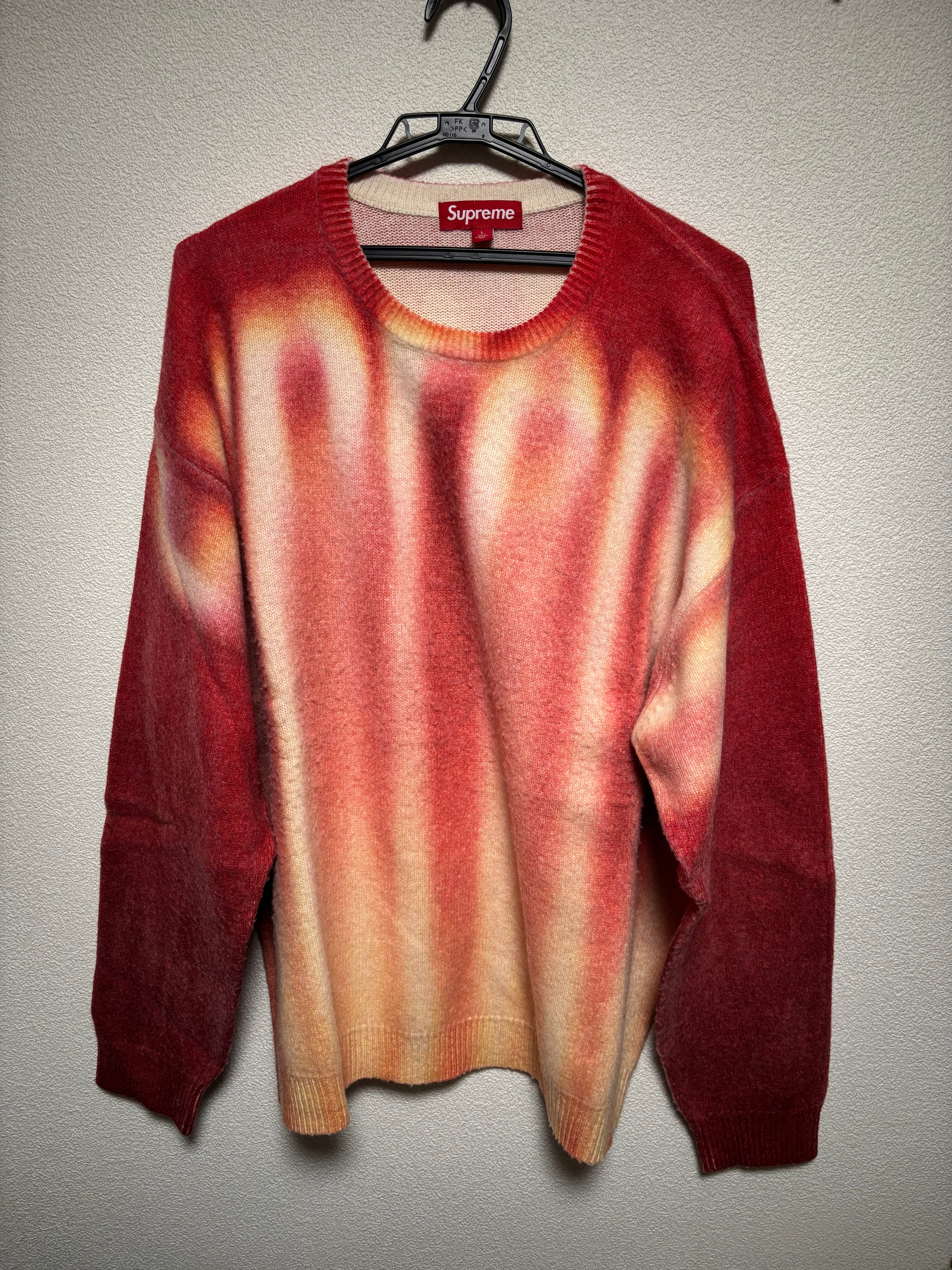 Supreme Blurred Logo Sweater "Red"