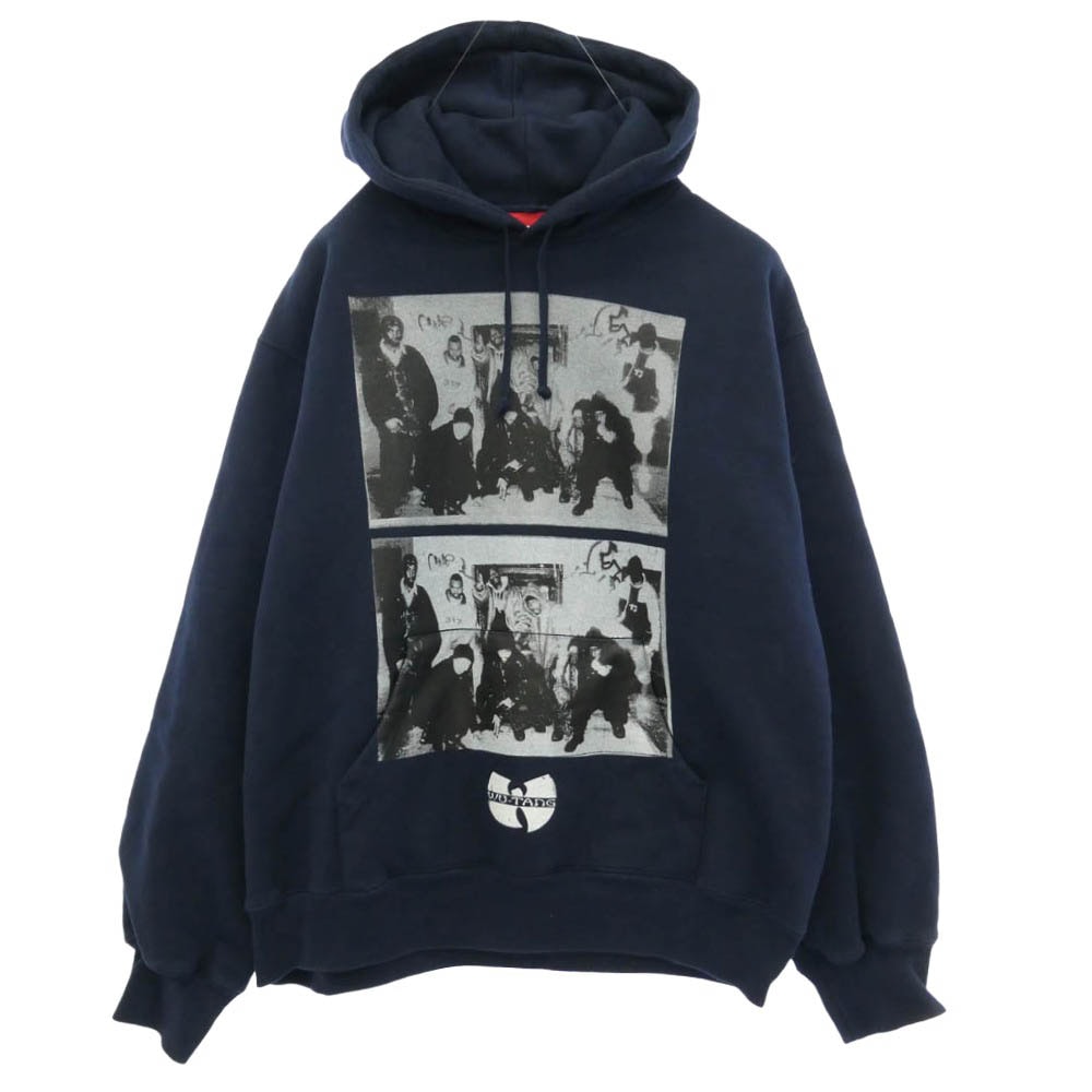 Supreme シュプリーム 25AW x Wu-Tang Clan Hooded Sweatshirt ウータンクラン フード スウェットシャツ フーディー パーカー ネイビー系 M【中古】