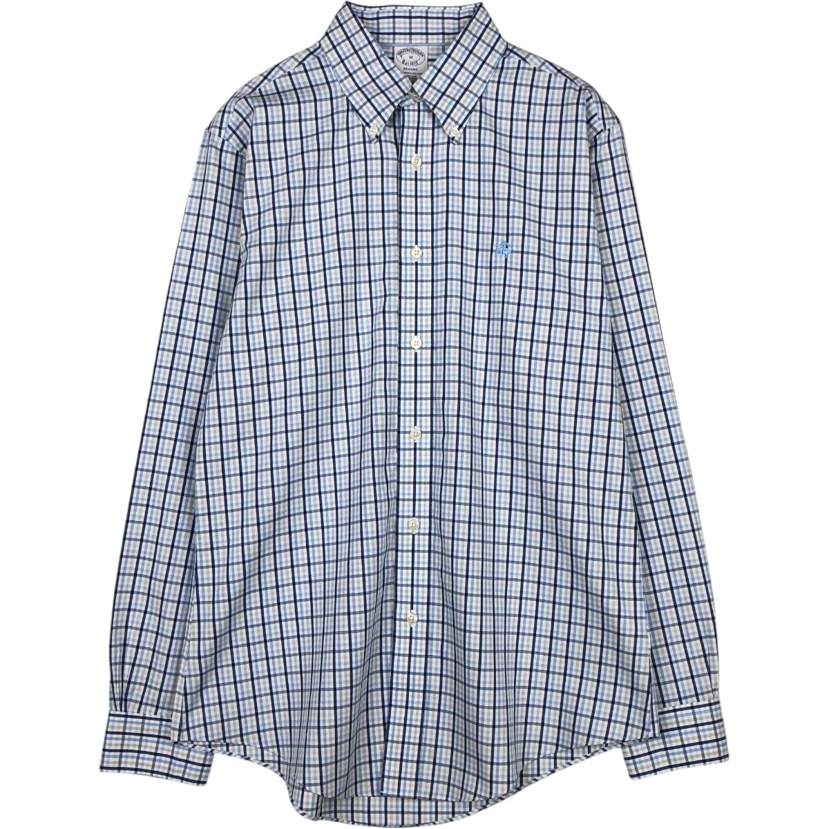 古着 ブルックスブラザーズ Brooks Brothers Est.1818 REGENT 長袖 ボタンダウンチェックシャツ メンズM相当/eaa677001