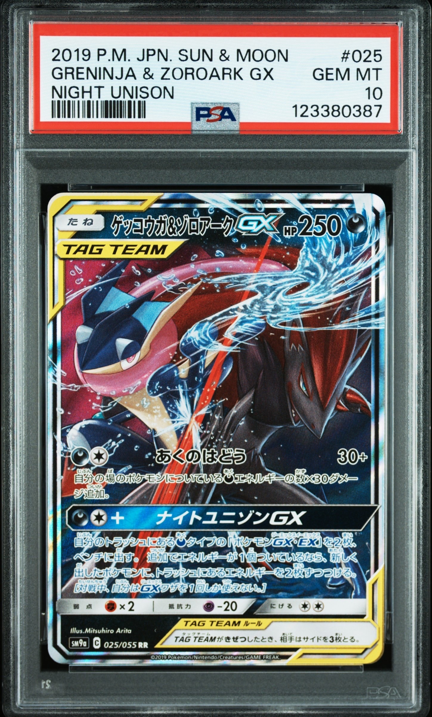 ゲッコウガ&ゾロアークGX RR [SM9a 025/055](強化拡張パック「ナイトユニゾン」)