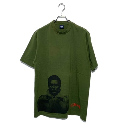 STUSSY alain delon Print Tee Khaki