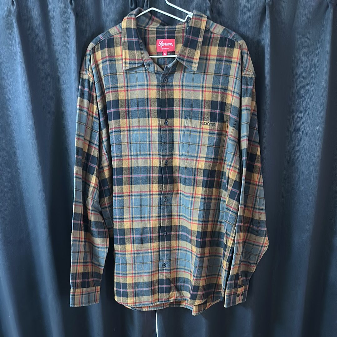 Supreme Plaid Flannel Shirt "Black" (22FW)