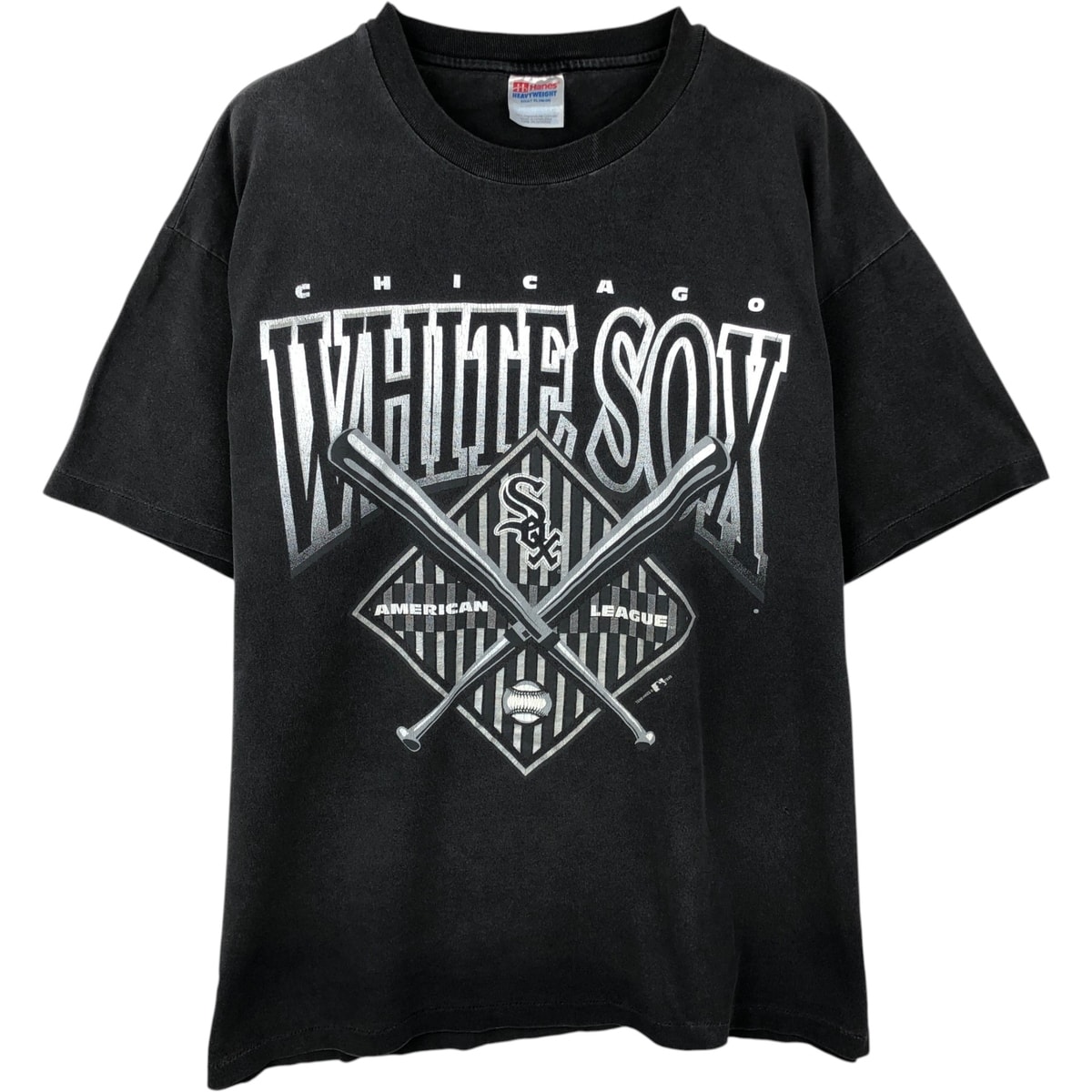 古着 90年代 ヘインズ Hanes HEAVYWEIGHT MLB CHICAGO WHITE SOX シカゴホワイトソックス スポーツプリントTシャツ メンズXL相当/eaa638869