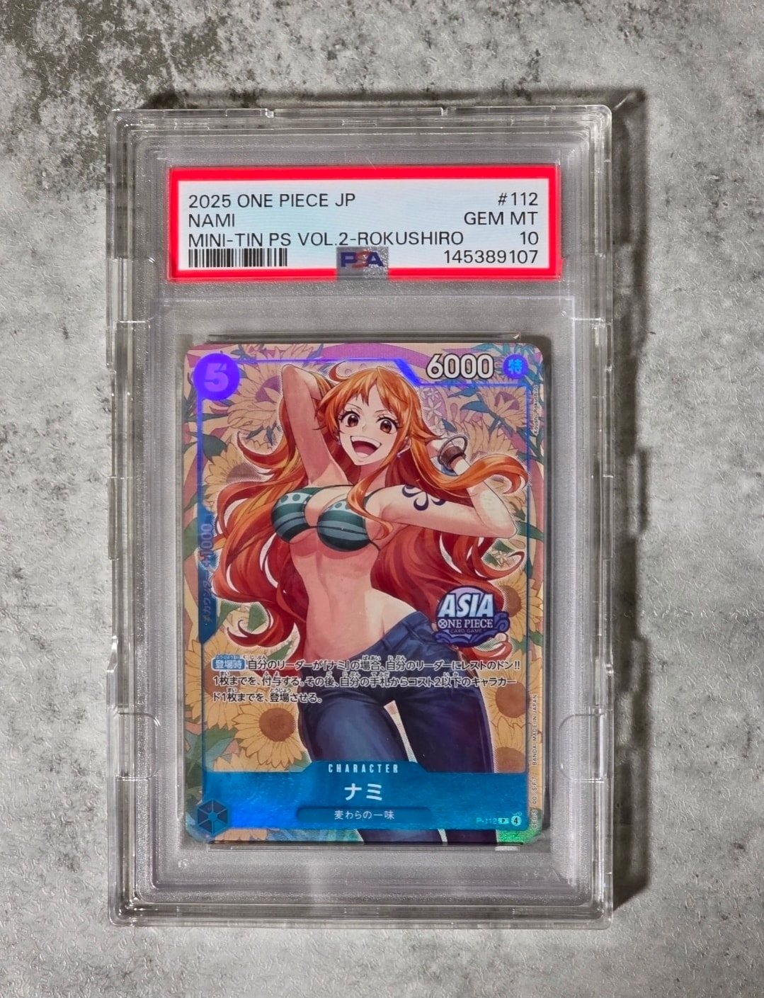 PSA10】ナミ P [P-112]【アジア版】(プロモーションカード「ミニティン