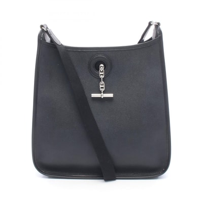 エルメス HERMES ヴェスパPM ショルダーバッグ バッグ レザー ヴォーエプソン □I刻印(2005年製造) レディース ブラック系 【中古】