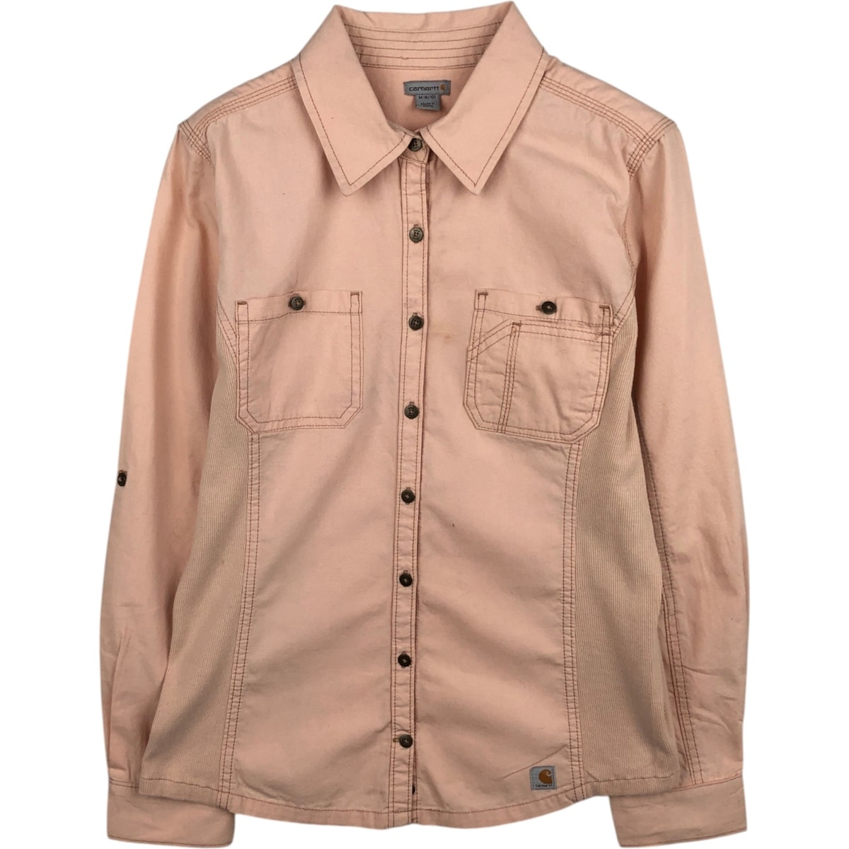 古着 カーハート Carhartt 長袖 コットンシャツ ワークシャツ レディースM相当/eaa626414