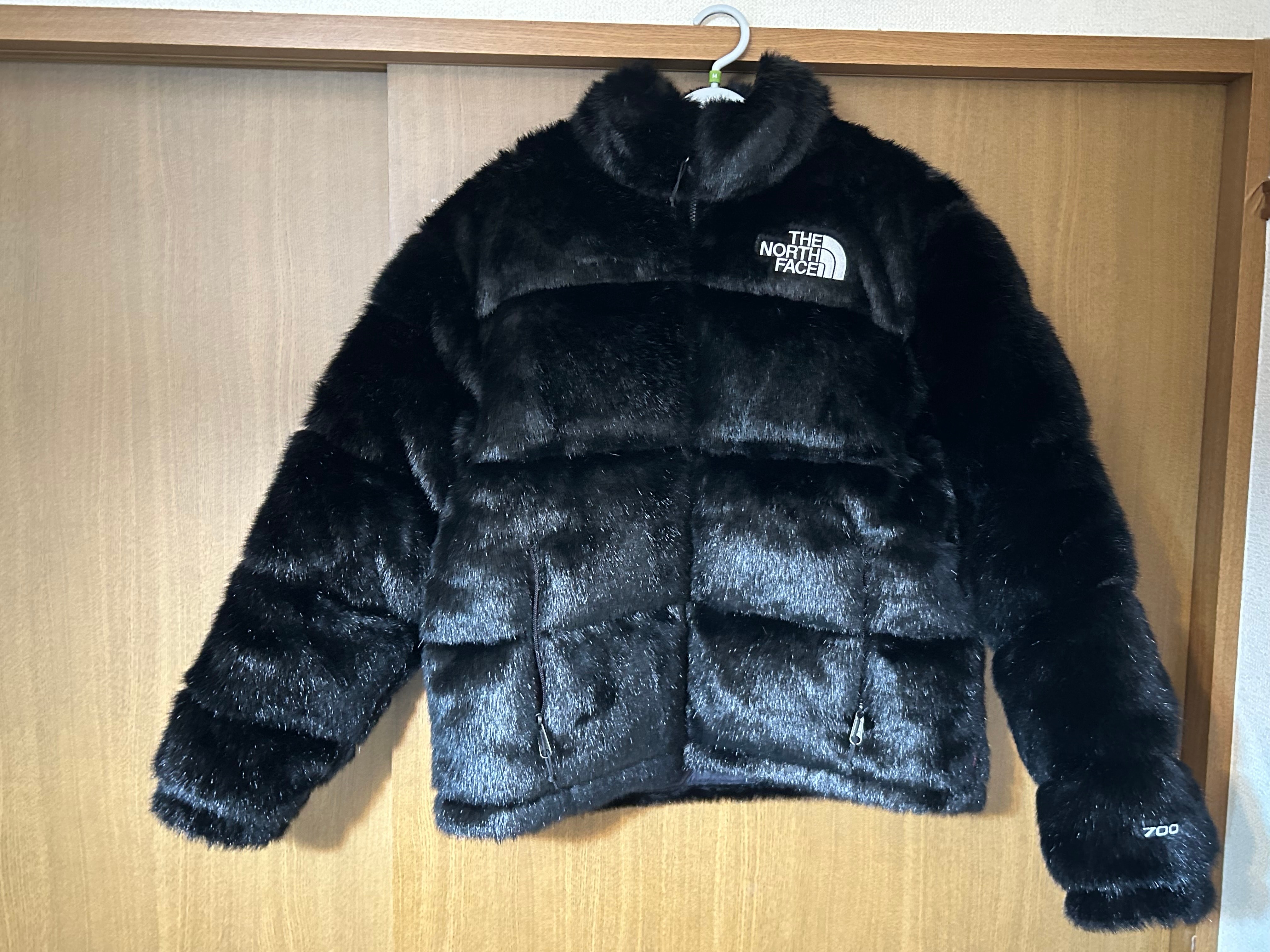 Supreme x The North Face Faux Fur Nuptse Jacket "Black"