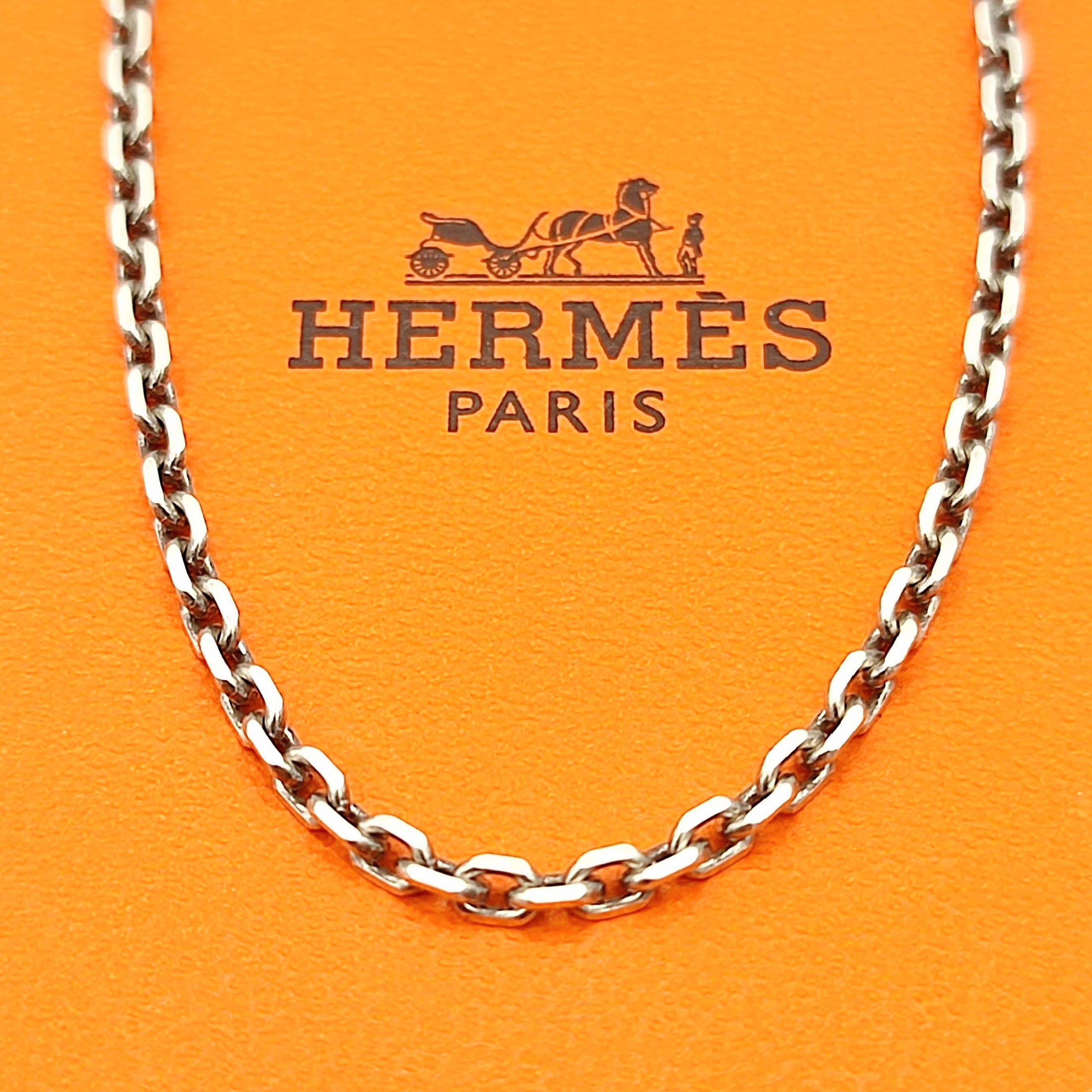 【美品】HERMES　エルメス　チェーンネックレス　シルバー925　50㎝