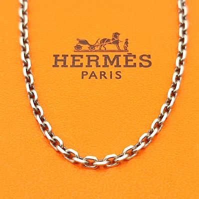【美品】HERMES エルメス チェーンネックレス シルバー925 50cm