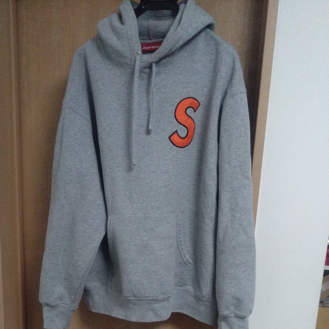 Supreme S Logo Hooded Sweatshirt "Heather Grey"