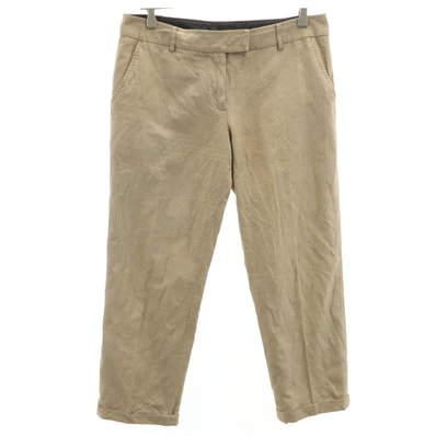 Paul Smith BLACK ポールスミス ブラック リネンブレンド ロングパンツ 42 ベージュ