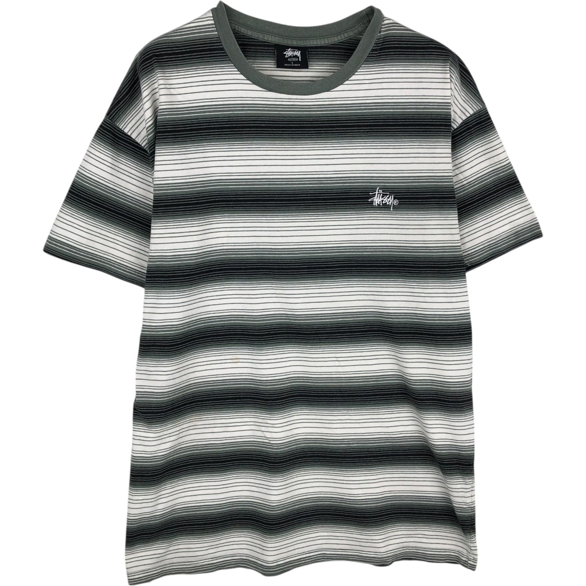 古着 ステューシー STUSSY マルチボーダー サーフ スケートTシャツ メンズS相当/eaa626077