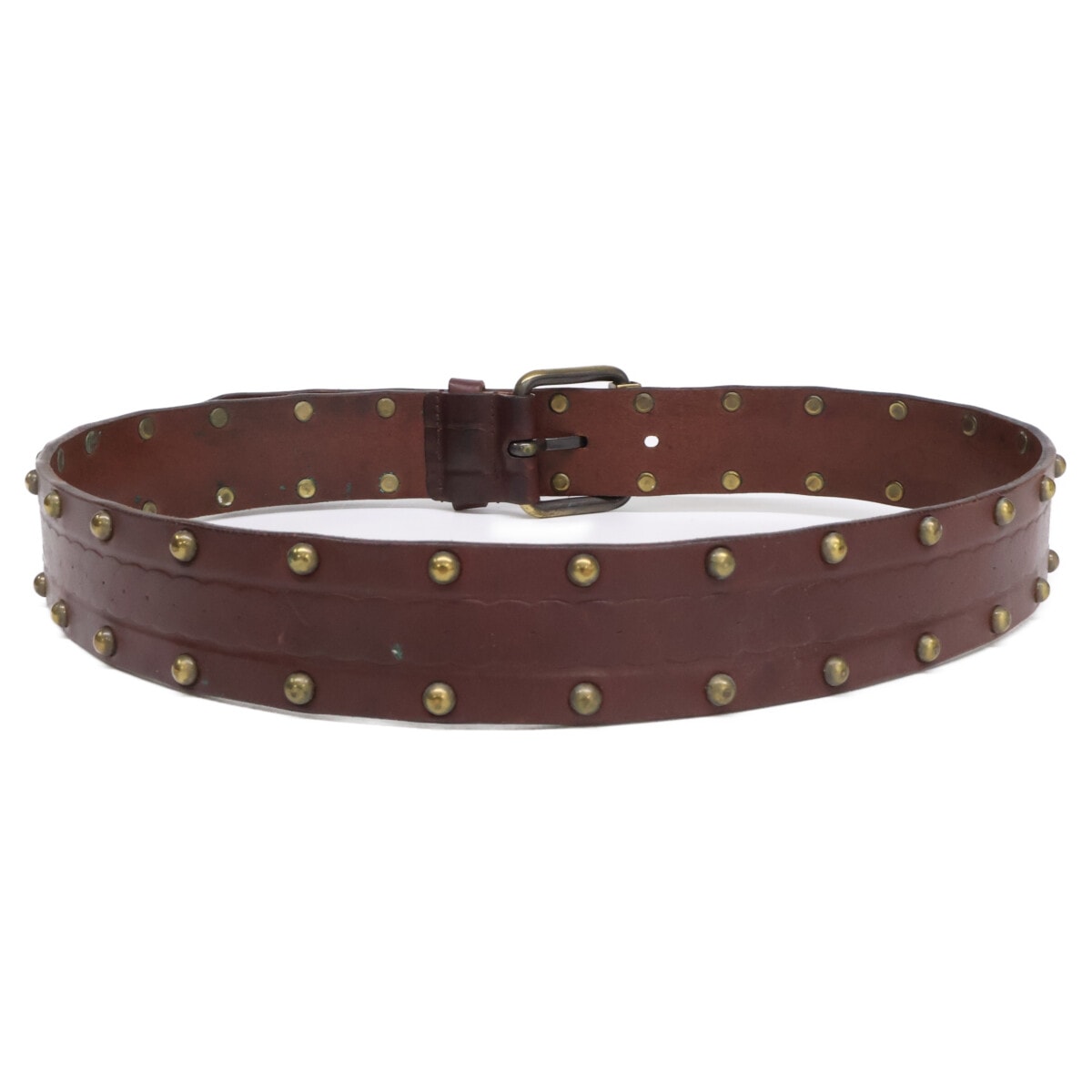 DOLCE＆GABBANA スタッズ ベルト 85cm ブラウン リザード 楽天市場