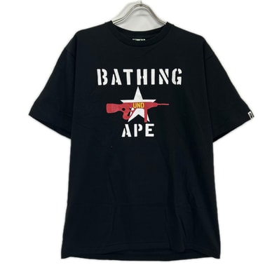 アベイシングエイプ ×UNDEFEATED ブラック 半袖 Tシャツ XL