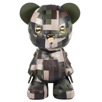 LOUIS VUITTON ルイ・ヴィトン ルイ ダモフラージュ GI0993 オブジェ テディベア クマ ぬいぐるみ グリーン カーキ【中古】