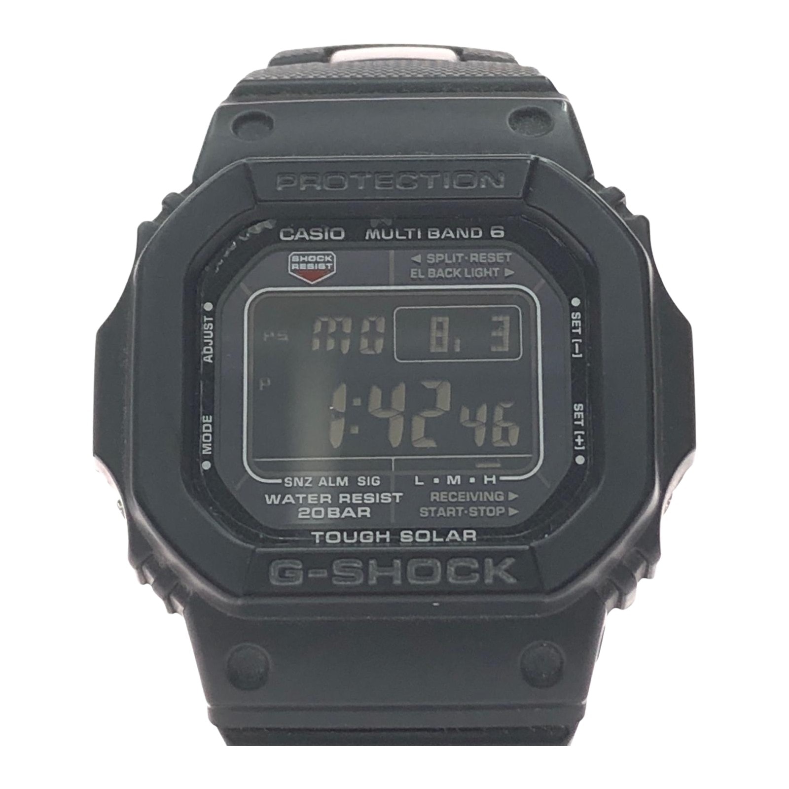 CASIO カシオ メンズ腕時計 電波ソーラー デジタルウォッチ G-SHOCK コンポジットバンド スクエア GW-M5610BCST ブラック