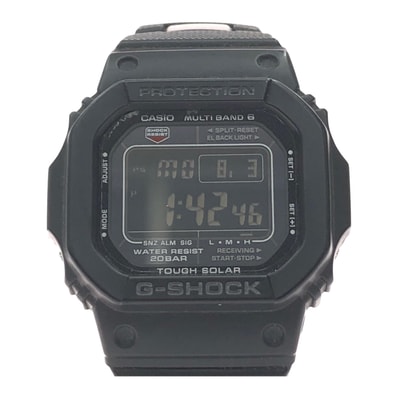 CASIO カシオ メンズ腕時計 電波ソーラー デジタルウォッチ G-SHOCK コンポジットバンド スクエア GW-M5610BCST ブラック