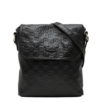 グッチ グッチシマ 斜めかけ ショルダーバッグ 223666 ブラック PVC レザー レディース GUCCI 【中古】