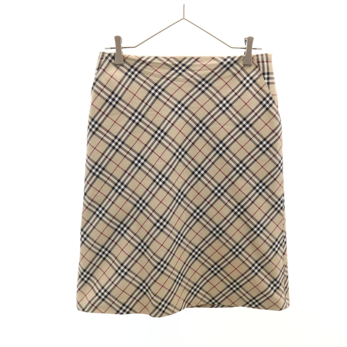 BURBERRY LONDON BLUE LABEL バーバリー ロンドン ブルーレーベル ノバチェック ミディスカート 38 ベージュ 三陽商会