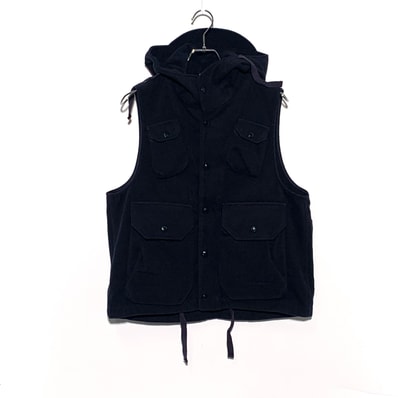 ENGINEERED GARMENTS MILITARY HOODED VEST Navy