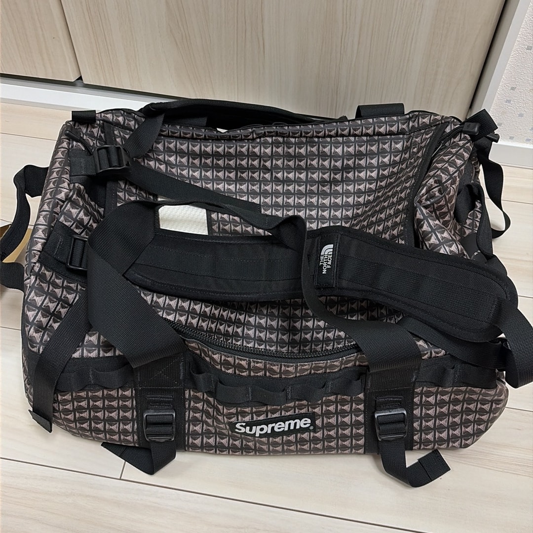 Supreme x The North Face Studded Small Base Camp Duffle Bag. 42L. "Black"