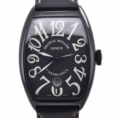 フランクミュラー FRANCK MULLER 6850 C DT B NR カサブランカ デイト ブラック 自動巻き メンズ 良品 腕時計 I#150119
