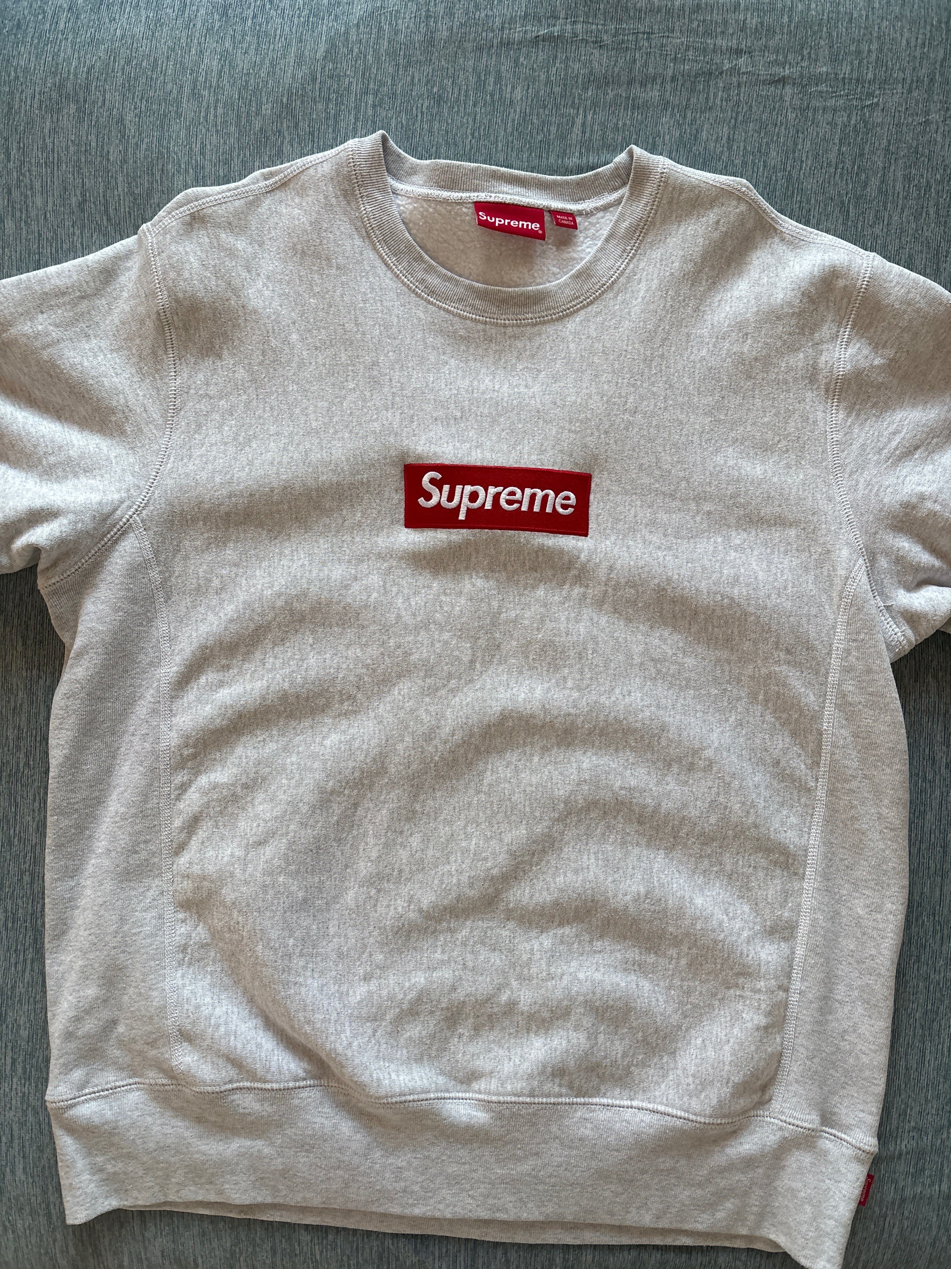 Supreme Box Logo Crewneck Sweatshirt "Ash Grey" (18FW)