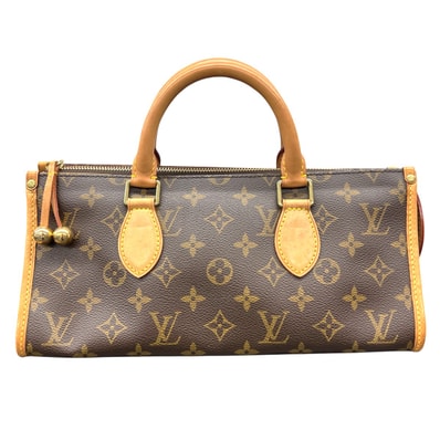 LOUIS VUITTON 美品 ルイヴィトン ポパンクール モノグラム ハンドバッグ ミニボストン M40009 PVC レザー ヌメ革 VI1005 ブラウン ベージュ Y2K ヴィンテージ LV ヴィトン ABランク 中古 鑑定済 ヴィトンバッグ
