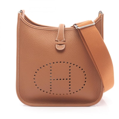 エルメス HERMES エヴリン23 ショルダーバッグ バッグ レザー トリヨンクレマンス トリヨンクレマンス ゴールド レディース ブラウン系 【中古】