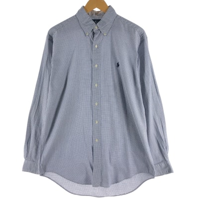 古着 ラルフローレン Ralph Lauren YARMOUTH ギンガムチェック 長袖 ボタンダウンチェックシャツ メンズM相当/eaa539274