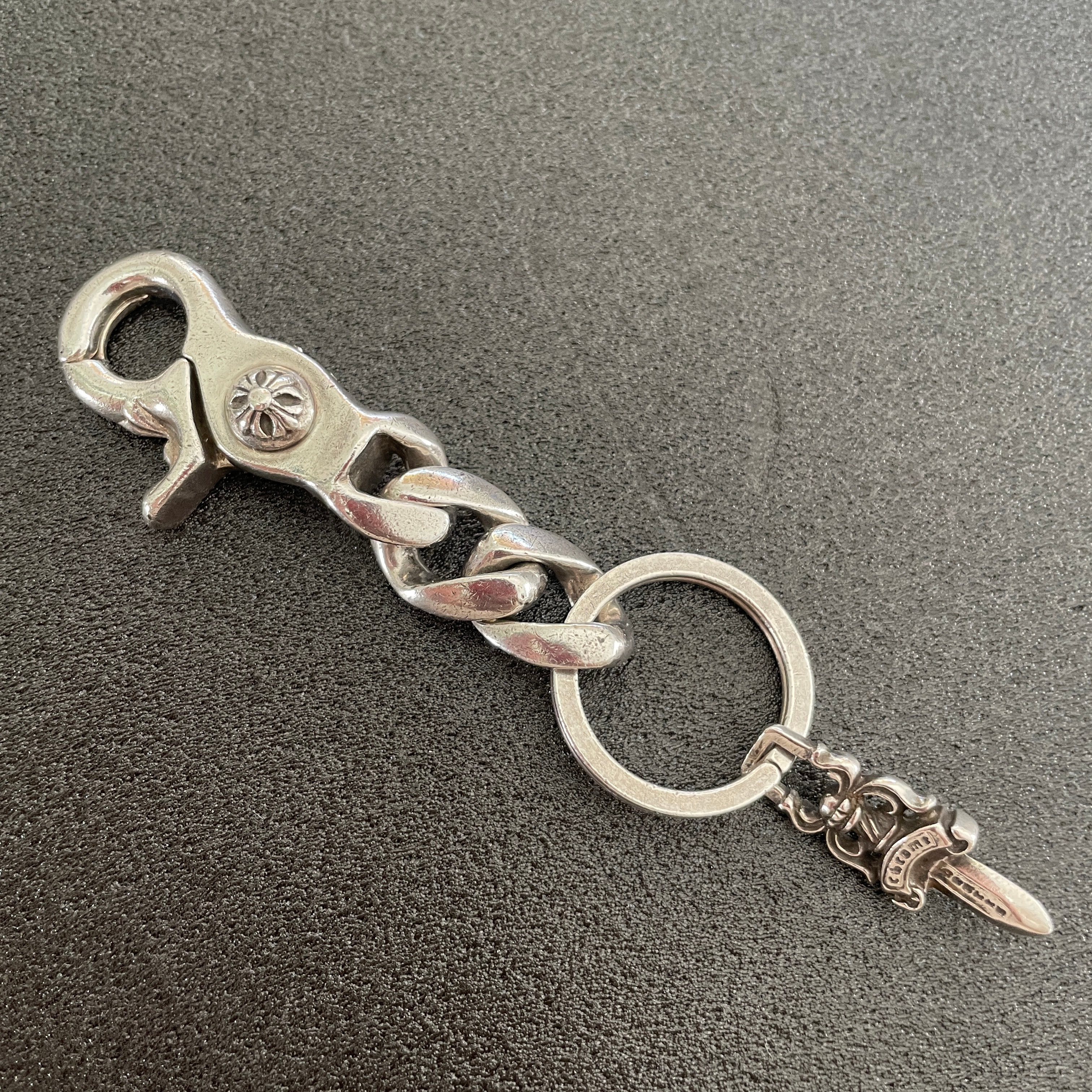 Chrome Hearts Key Ring Classic Link Short / Dagger "Silver"