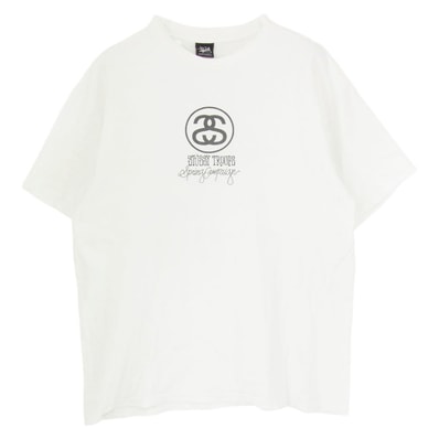 STUSSY ステューシー Tシャツ Troops 2007 ロゴプリント 半袖 Tシャツ カットソー ホワイト系 L【中古】