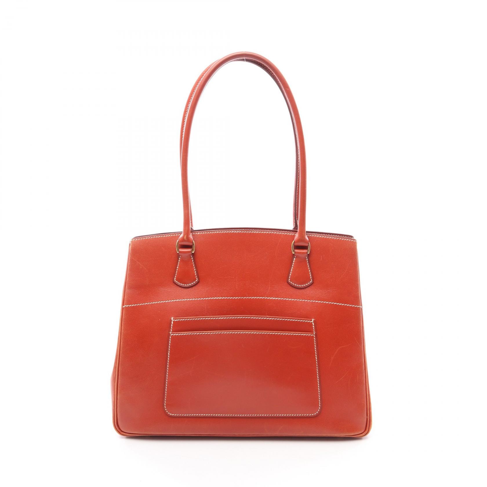 エルメス HERMES La(ラ) トートバッグ バッグ カーフ(牛革) ボックスカーフ ○Z刻印(1996年製造) レディース ブラウン系 【中古】